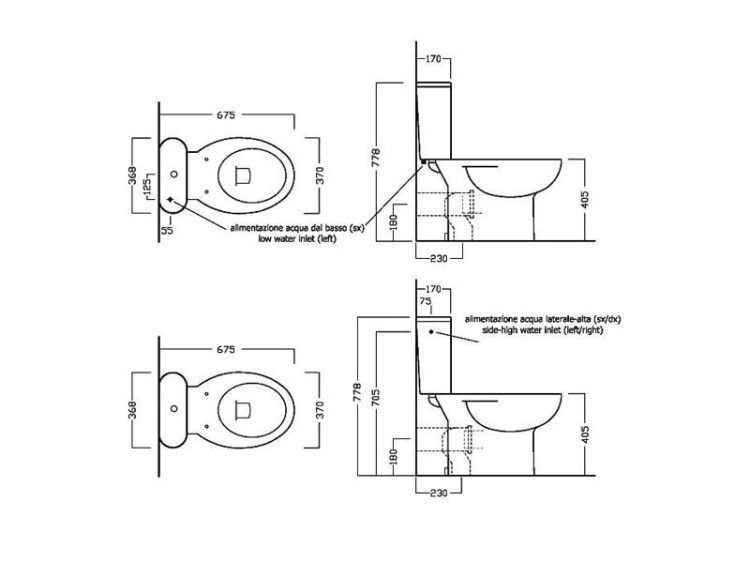 Унитаз компакт Hatria Erika Pro YXBQ