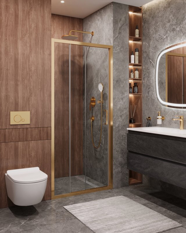 Душевая дверь в нишу MOLVENO-BF-3 Cezares MOLVENO-BF-3-100-C-GM-IV