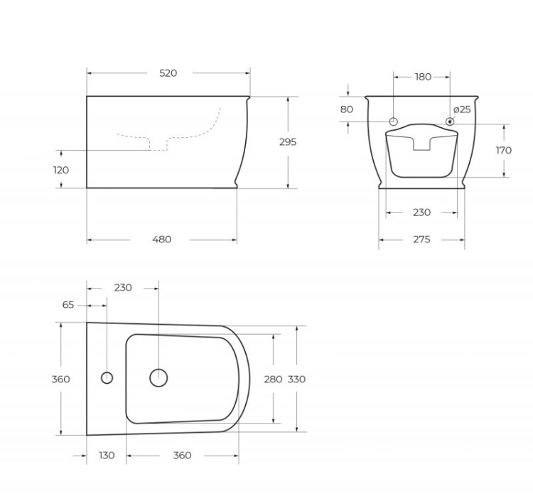 Биде подвесное BelBagno BB10150BH