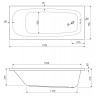 Акриловая ванна Cezares ECO-120-70-40-W37