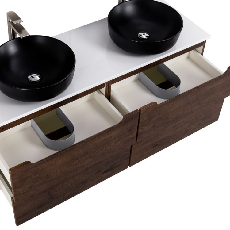 База под керамическую раковину подвесная с двумя выкатными ящиками BelBagno ETNA-700-2C-SO-WO-P