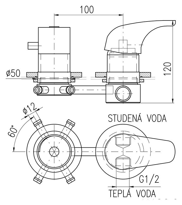 Смеситель для ванны Rav Slezak 4 X482