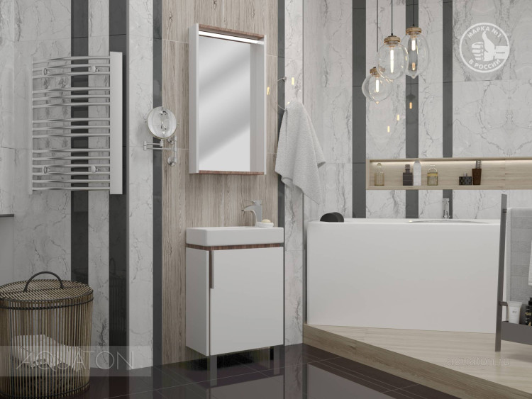 Тумба под раковину Aquaton Бэлла белый, джарра 1A221501BBAZ0