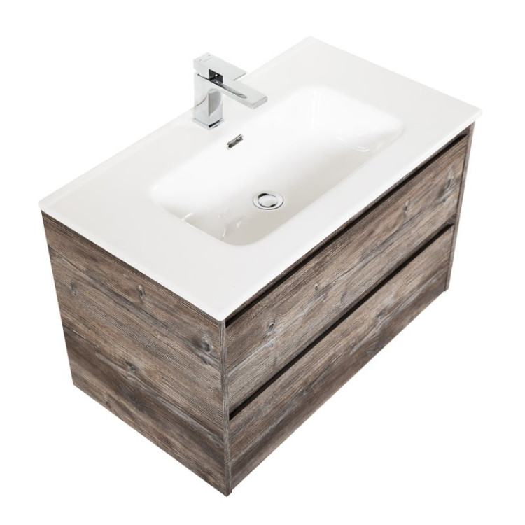База под раковину подвесная с двумя выкатными ящиками BelBagno KRAFT-800-2C-SO-PP