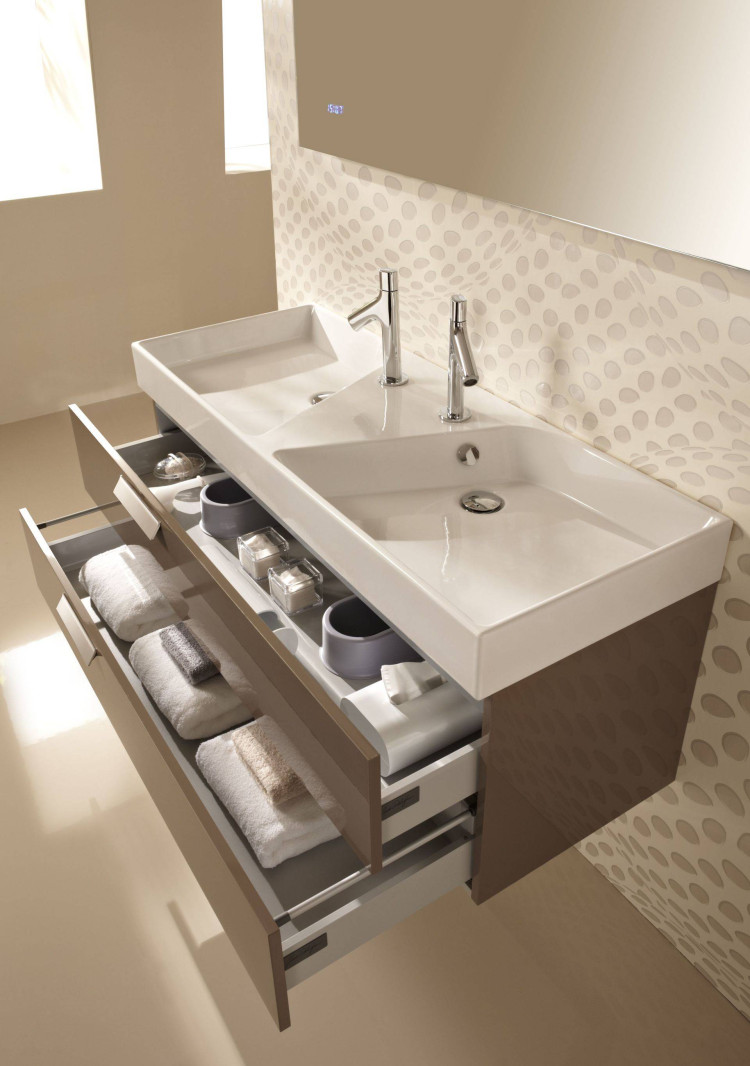 Мебель для раковины-столешницы 120 см, 2 выдвижных ящика Jacob Delafon RYTHMIK EB1305-E70