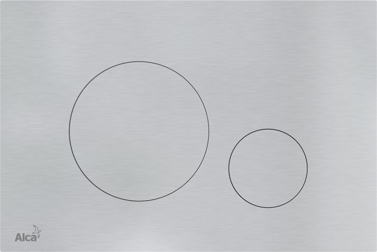 Кнопка управления для скрытых систем инсталляции, нержавеющая сталь-полумат/глянец Alcadrain Turn Inox