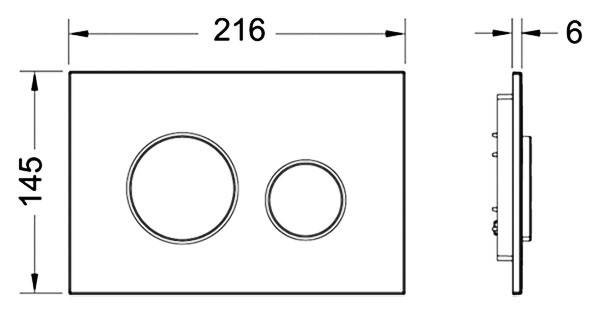 Кнопка смыва с антибактериальным покрытием Tece Loop Plastic 9240640 для унитаза