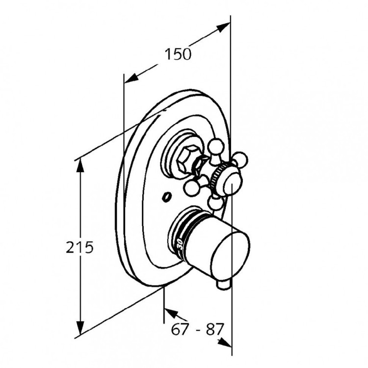 Смеситель для душа Kludi Adlon 51720 с термостатом