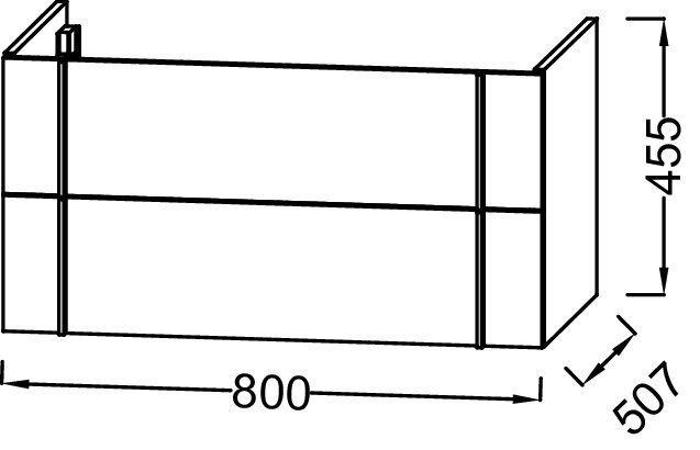 Мебель 80 см для раковины-столешницы 80 cм, ореховое дерево Jacob Delafon NOUVELLE VAGUE EB3030-E16