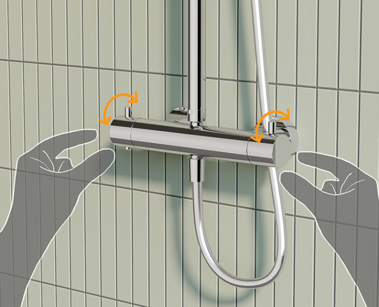 Душевая колонна Aquaheat Bliss 250, хром