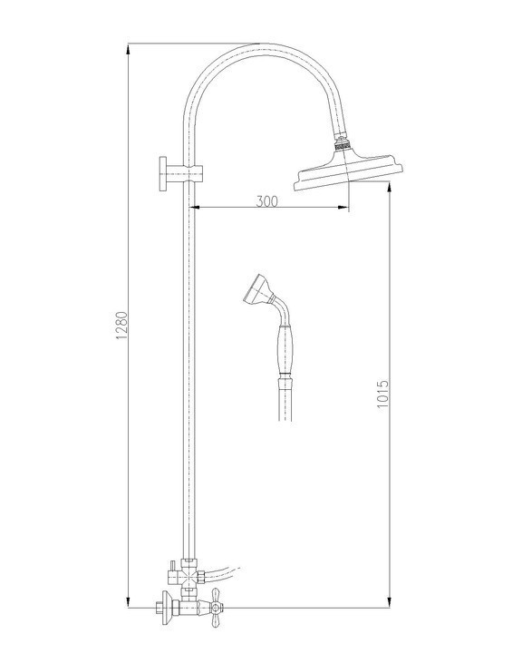 Душевая система Rav Slezak Morava Retro MK181.5/3LSM
