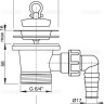 Донный клапан сифона для мойки 6/4
