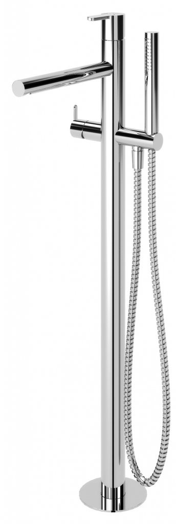 Напольный смеситель для ванны и душа, однорычажный с ручным душем Cezares LEAF-VDP-NOP