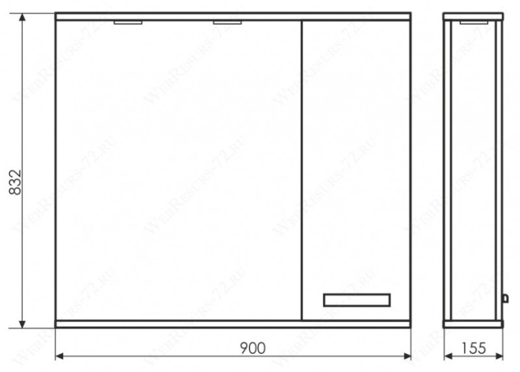 Зеркальный шкаф Comforty Марио 90