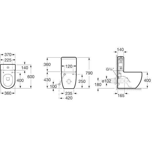 Бачок для унитаза Roca Meridian 341242000