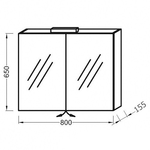 Зеркальный шкаф Jacob Delafon Presquile 80