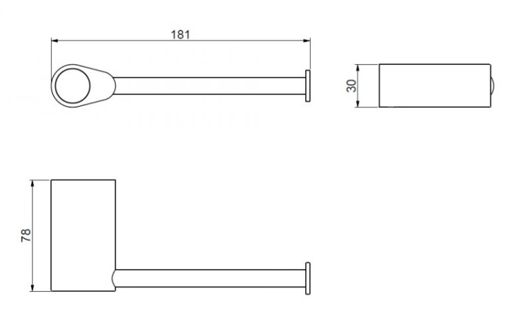 Держатель туалетной бумаги Cezares AM-M-033-CR