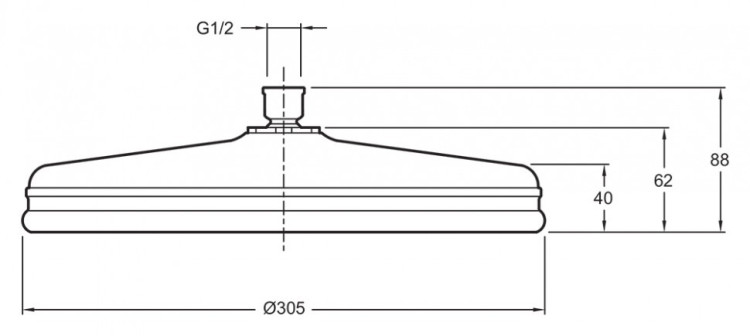 Верхний душ Jacob Delafon Katalyst E13694-CP