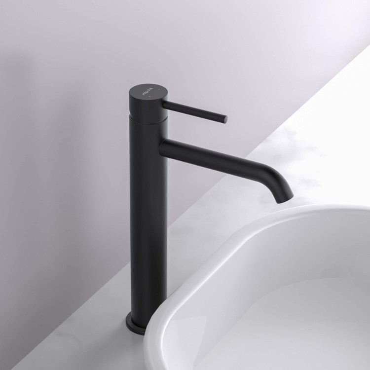 Смеситель для раковины 215, без донного клапана Aquatek, матовый черный AQ1304MB ЕВРОПА