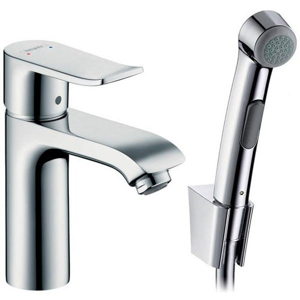 Смеситель для раковины Hansgrohe Metris 31285000 с гигиеническим душем