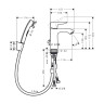 Смеситель для раковины Hansgrohe Metris 31285000 с гигиеническим душем