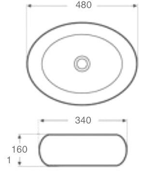 Раковина-чаша Mira 48 MR-4834GG