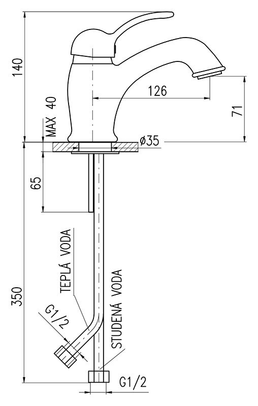 Смеситель для раковины Rav Slezak Labe L026.5