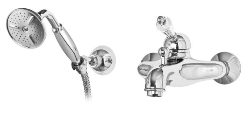 Смеситель для ванны и душа с ручным душем Cezares VINTAGE-VDM-03/24-Sw
