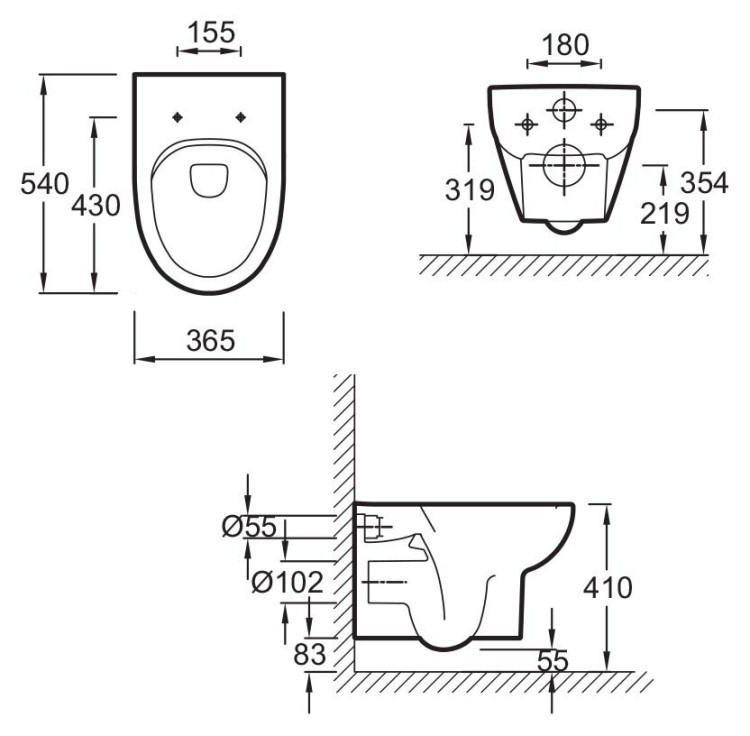 Унитаз Jacob Delafon Odeon Up E4570-00 подвесной