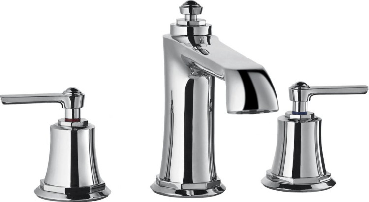 Смеситель для раковины на три отверстия. без донного клапана Cezares LIBERTY-F-BLS-01-W0