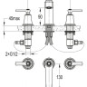 Смеситель для раковины на три отверстия. без донного клапана Cezares LIBERTY-F-BLS-01-W0