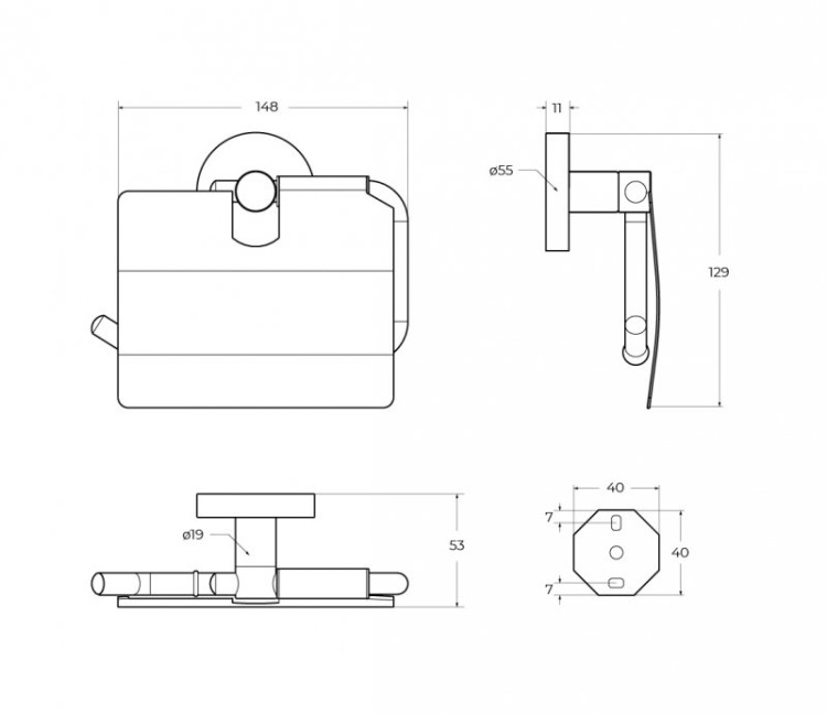 Держатель для туалетной бумаги Cezares RELAX-PH-GM