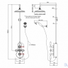 Душевая стойка c внешним термостатом BSF3S c душевой насадкой 12''