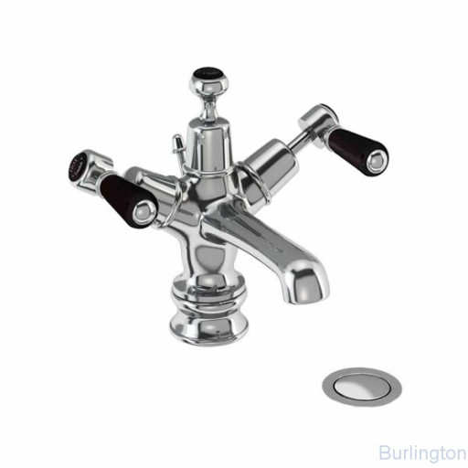 Смеситель для раковины на 1 отверстие Regent, с донным клапаном [KER4 BLA]