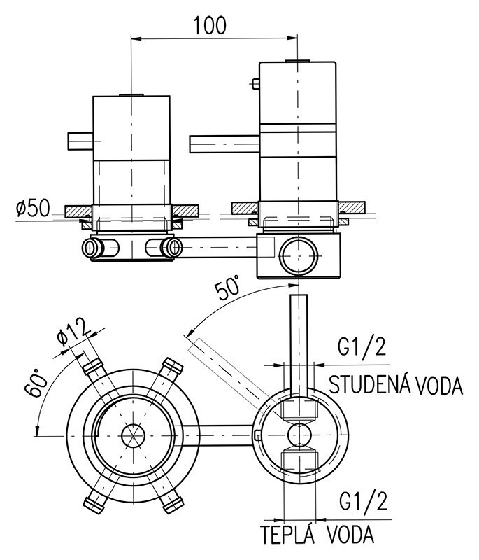 Смеситель для ванны Rav Slezak 4 X482T