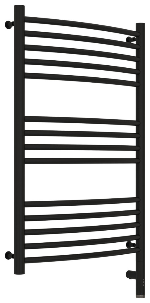 Полотенцесушитель электрический Сунержа Богема 3.0 выгнутая 800х500 МЭМ правый Матовый чёрный