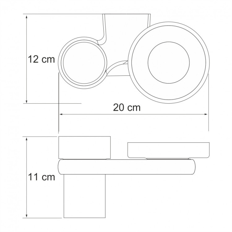 WasserKRAFT Berkel K-6826 Держатель стакана и мыльницы