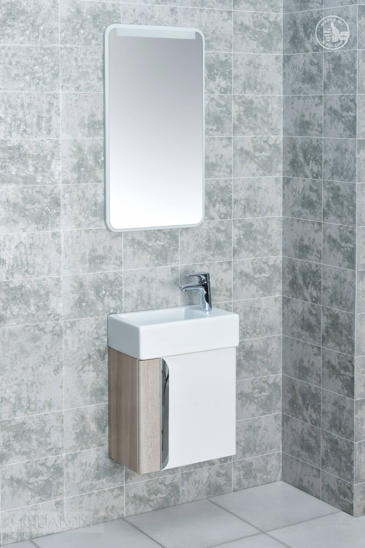 Тумба под раковину Aquaton Вита белый, ясень шимо 1A221401VTD70