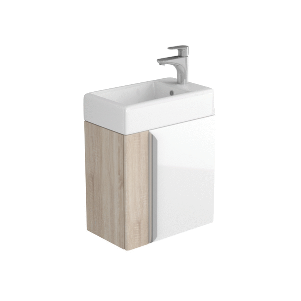 Тумба под раковину Aquaton Вита белый, ясень шимо 1A221401VTD70