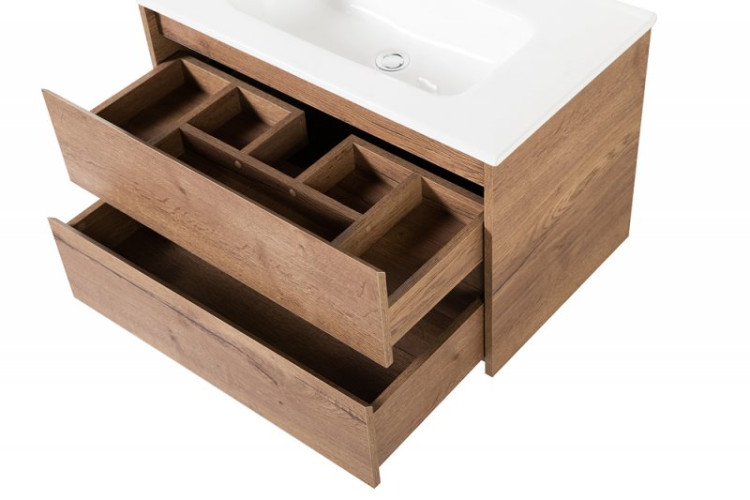 База под раковину подвесная с двумя выкатными ящиками BelBagno KRAFT-800-2C-SO-CG