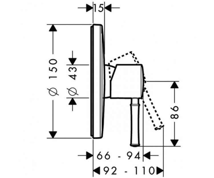 Смеситель для душа Hansgrohe Talis Classic 14165000
