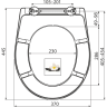 Сиденье для унитаза универсальное SOFTCLOSE, Дюропласт Alcadrain A604 FLOWER