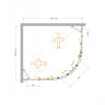 Душевой уголок MOLVENO-RH-22 Cezares MOLVENO-RH-22-120/110-C-BORO-IV