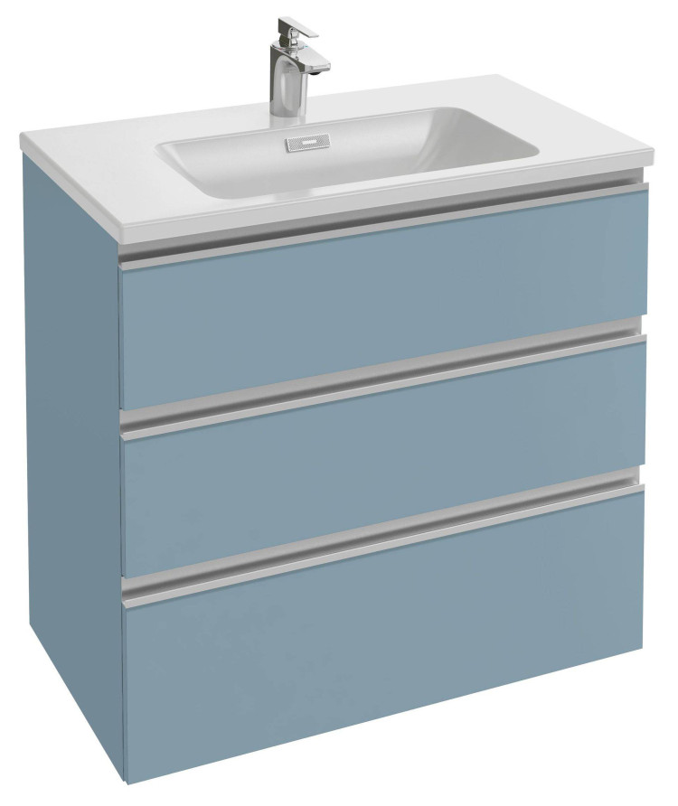 Мебель для раковины-столешницы 80 см, 3 выдвижных ящика, серый антрацит Jacob Delafon VOX EB2048-RA-442