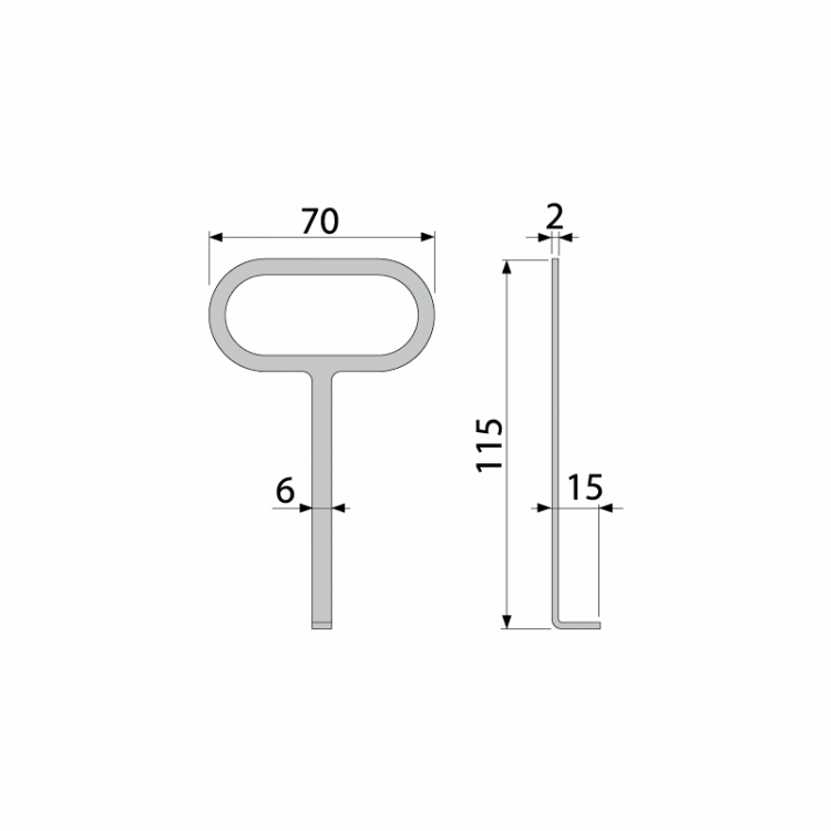 Крючок для изъятия решетки Alcadrain AVZ-P008