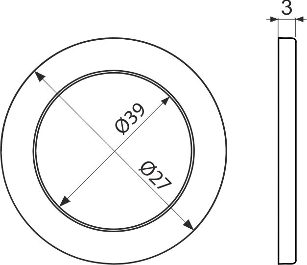 Прокладка состоящая из двух частей 5/4