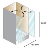 Душевая дверь в нишу Kolpa San Terra flat TV/S 80 Salon