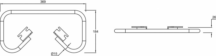 Полотенцедержатель Jacob Delafon STRUKTURAE77080-CP