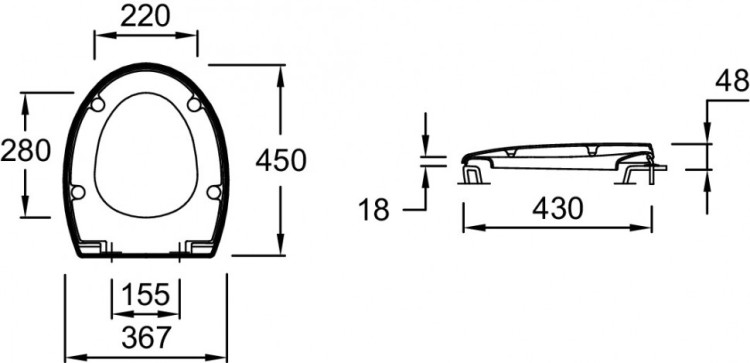 Крышка-сиденье из термодюра Jacob Delafon PATIO E4303-00