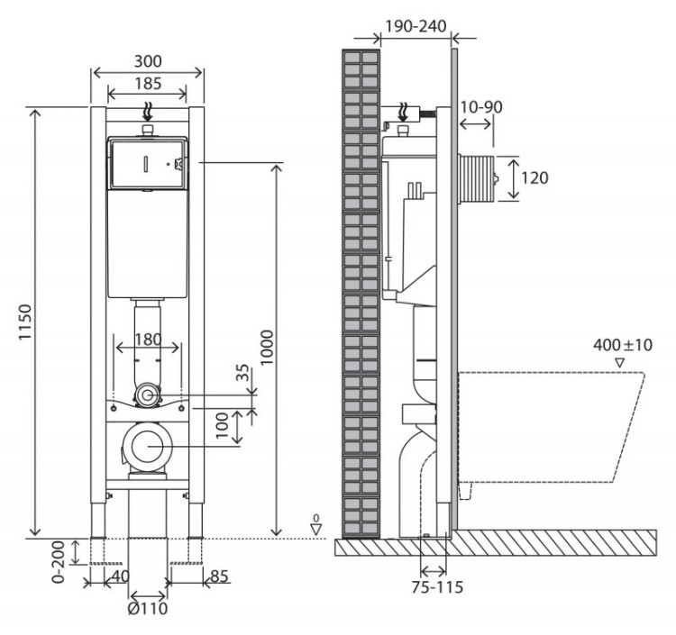 Кнопка смыва GENOVA Cezares BB020-GV-CHROME.M